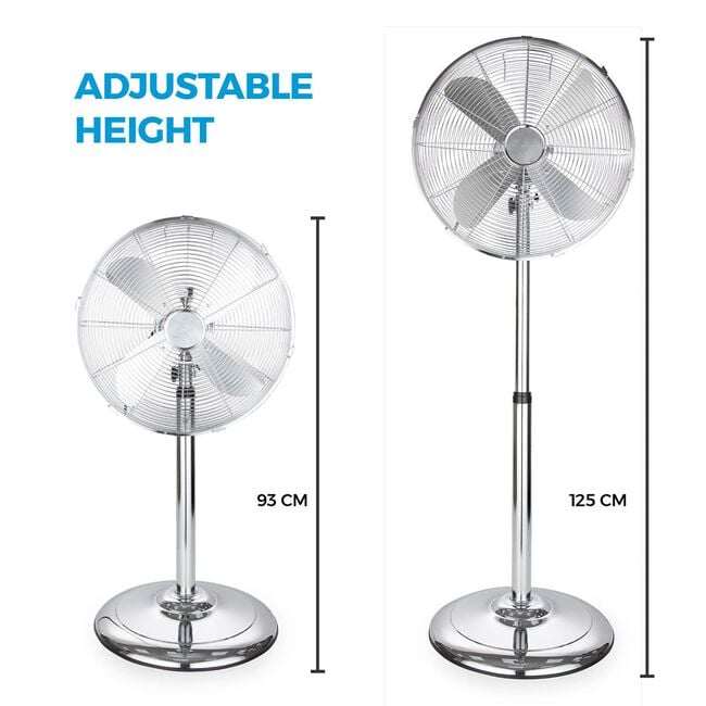 Tower 16" Metal Pedestal Fan Chrome